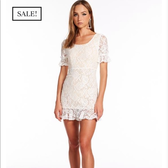 LIONESS Lace Babydoll Mini Dress L - Picture 7 of 8